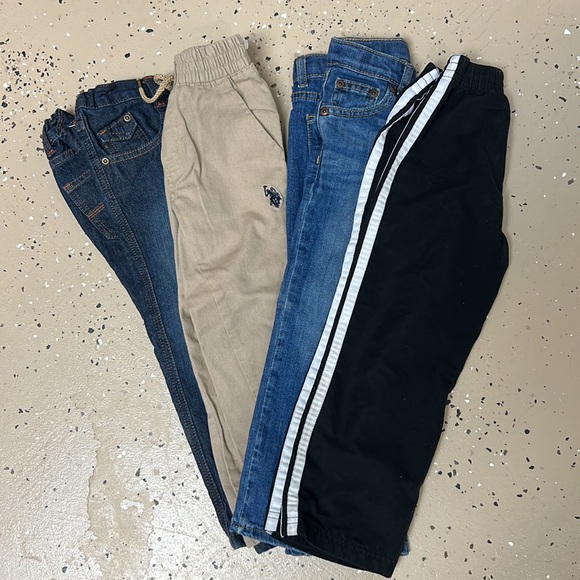 2 jeans, 1 khaki (polo) , 1 swooshi pants size 4T - Picture 2 of 2